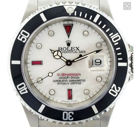 white rolex - Rolex white face submariner.